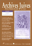 Archives juives, no 33, v. 01